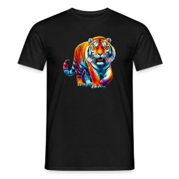 Tigre - T-shirt homme - noir - Devant - AI Model Male 178 light (178cm)