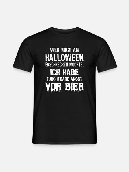 Halloween & Bier - Männer T-Shirt - Schwarz