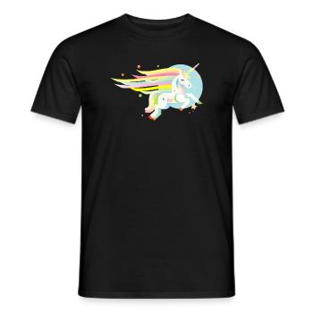 Licorne délicate en pastel - rêveur et magique - T-shirt homme - noir - Devant - AI Model Male 178 light (178cm)