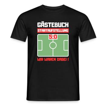 Gästebuch 50. Geburtstag Fußball - Männer T-Shirt - Schwarz - Vorne - AI Model Male 178 light (178cm)