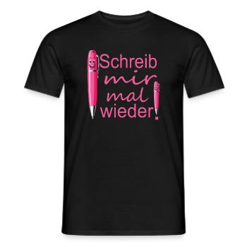 Brieffreundschaft - Männer T-Shirt - Schwarz - Vorne - AI Model Male 178 light (178cm)