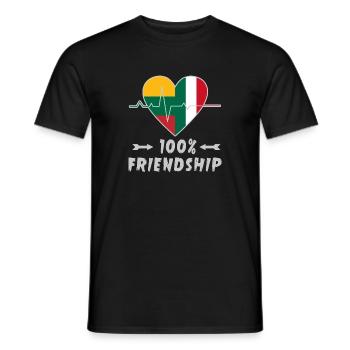 Lithuania and Italy 100% friendship - Men's T-Shirt - black - Front - AI Model Male 178 light (178cm)