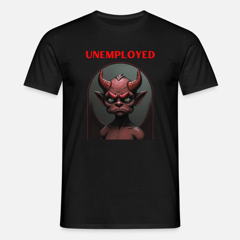 Unemployed devil - Men's T-Shirt - black