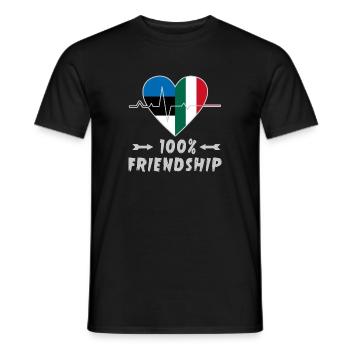 Estonia and Italy 100% friendship - Men's T-Shirt - black - Front - AI Model Male 178 light (178cm)