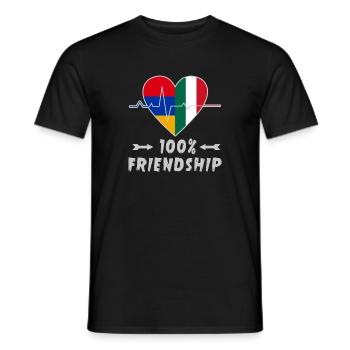 Armenia and Italy 100% friendship - Men's T-Shirt - black - Front - AI Model Male 178 light (178cm)