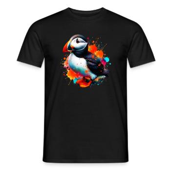 Macareux - T-shirt homme - noir - Devant - AI Model Male 178 light (178cm)