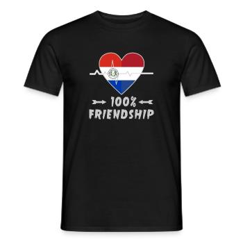 L'Autriche et les Pays-Bas : amitié à 100 % - T-shirt homme - noir - Devant - AI Model Male 178 light (178cm)