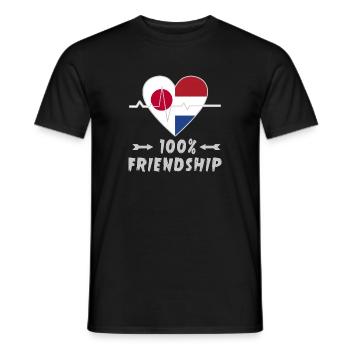 Le Japon et les Pays-Bas, une amitié à 100 % - T-shirt homme - noir - Devant - AI Model Male 178 light (178cm)