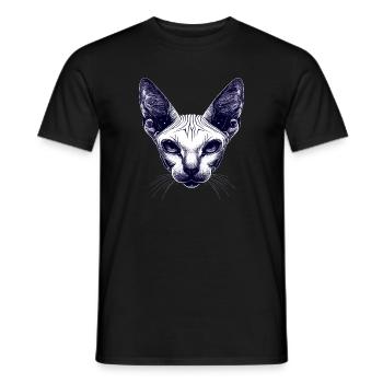 Chat Sphynx Chat Sphynx Chat Canadien Mignon Sphinx - T-shirt homme - noir - Devant - AI Model Male 178 light (178cm)