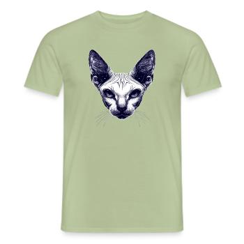 Sphynx Katze Sphynxkatze Canadian Cat Süße Sphinx - Männer T-Shirt - Sage - Vorne - AI Model Male 178 light (178cm)