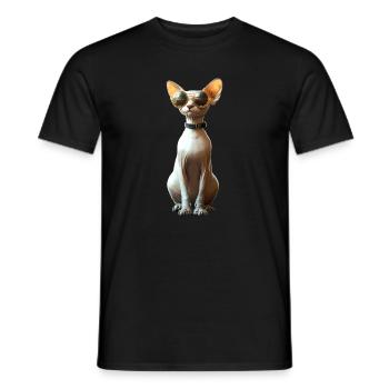 Chat Sphynx Chat Sphynx Chat Canadien Mignon Sphinx - T-shirt homme - noir - Devant - AI Model Male 178 light (178cm)