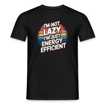 Energische Anti-Faulheit-Illustration - Männer T-Shirt - Schwarz - Vorne - AI Model Male 178 light (178cm)