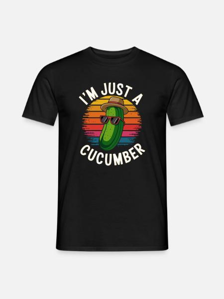 Ambiance fraîche de concombre - T-shirt homme - noir