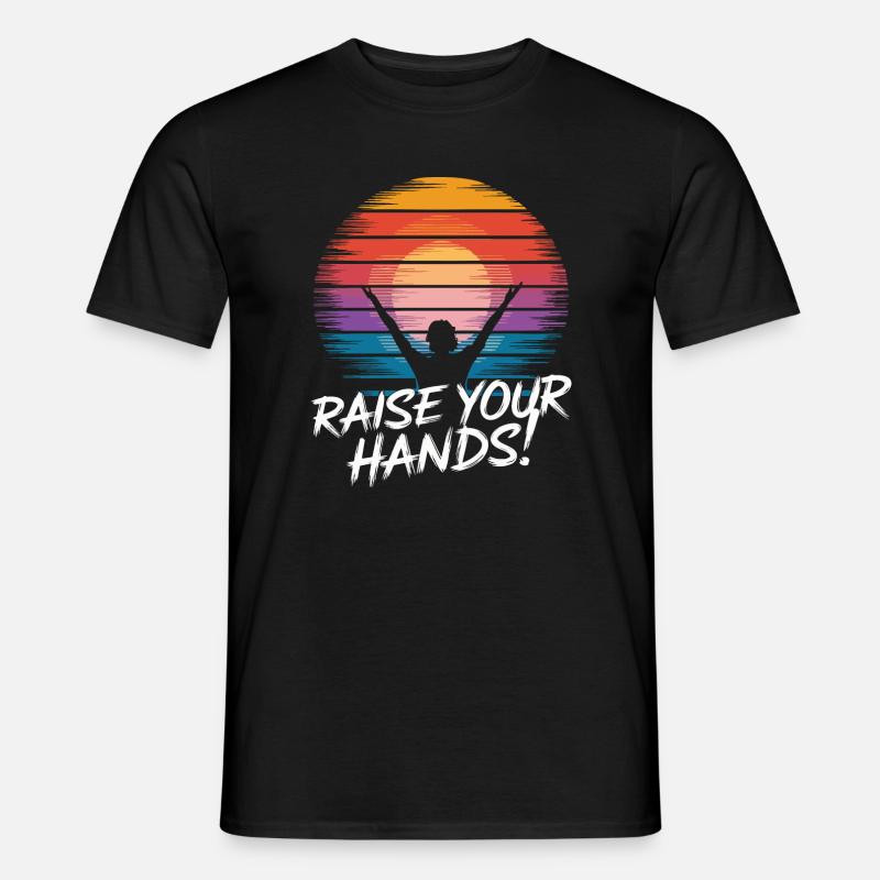 Sunset Silhouette mit inspirierender Botschaft - Männer T-Shirt - Schwarz
