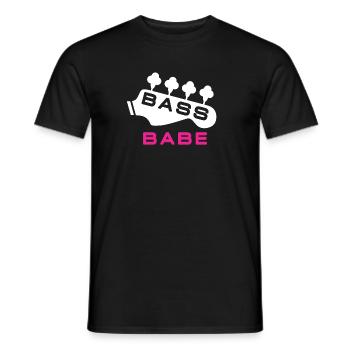 Bass Babe Pour Femme Bassiste - T-shirt homme - noir - Devant - AI Model Male 178 light (178cm)