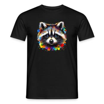 Raccoon - Men's T-Shirt - black - Front - AI Model Male 178 light (178cm)