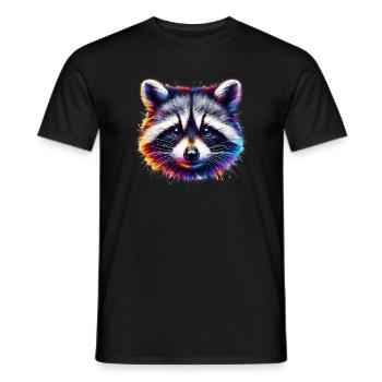 Raccoon - Men's T-Shirt - black - Front - AI Model Male 178 light (178cm)