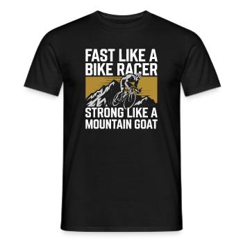 Schnell wie ein Radrennfahrer - Männer T-Shirt - Schwarz - Vorne - AI Model Male 178 light (178cm)