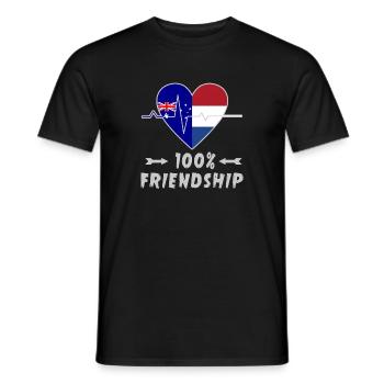 L'Australie et les Pays-Bas : amitié à 100 % - T-shirt homme - noir - Devant - AI Model Male 178 light (178cm)