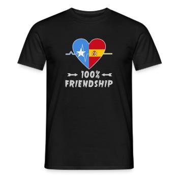 Somalia and Spain 100% friendship - Men's T-Shirt - black - Front - AI Model Male 178 light (178cm)