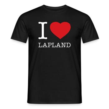 J’AIME LA LAPONIE Suomi Finlande - T-shirt homme - noir - Devant - AI Model Male 178 light (178cm)