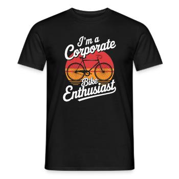 Corporate Bike Enthusiast - Men's T-Shirt - black - Front - AI Model Male 178 light (178cm)