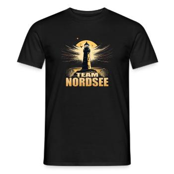 Team Nordsee - Männer T-Shirt - Schwarz - Vorne - AI Model Male 178 light (178cm)