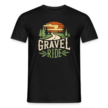 Aventure sur gravier - T-shirt homme - noir - Devant - AI Model Male 178 light (178cm)