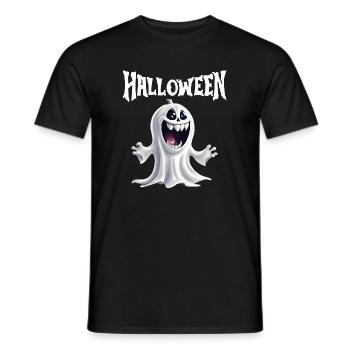 halloween, fantôme, fêter halloween - T-shirt homme - noir - Devant - AI Model Male 178 light (178cm)