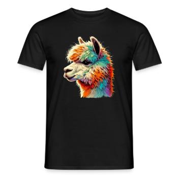 Alpaca - Men's T-Shirt - black - Front - AI Model Male 178 light (178cm)