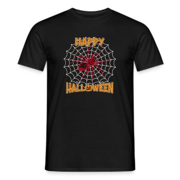 Halloween Spinne Herz Design - Männer T-Shirt - Schwarz - Vorne - AI Model Male 178 light (178cm)
