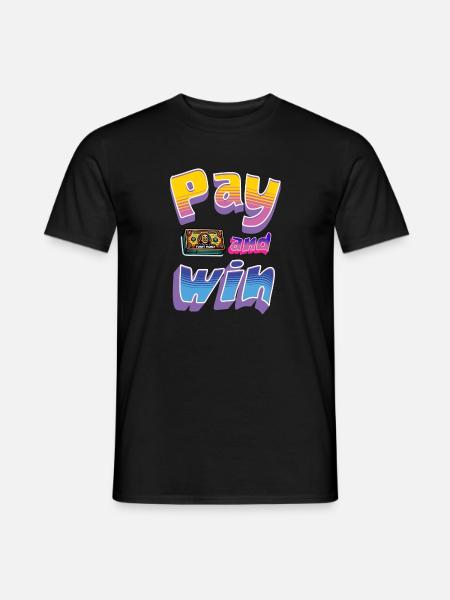 Play and Win Retro Design - Men's T-Shirt - black