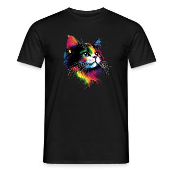 Ragdoll Katze Ragdollkatze Cat Süße Ragdoll Katzen - Männer T-Shirt - Schwarz - Vorne - AI Model Male 178 light (178cm)