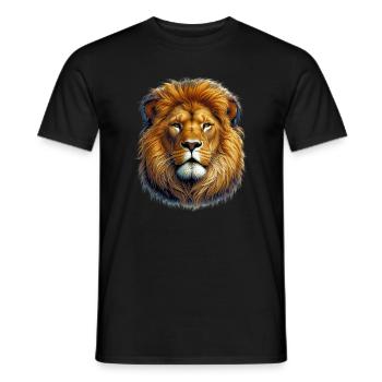 Lion - Men's T-Shirt - black - Front - AI Model Male 178 light (178cm)