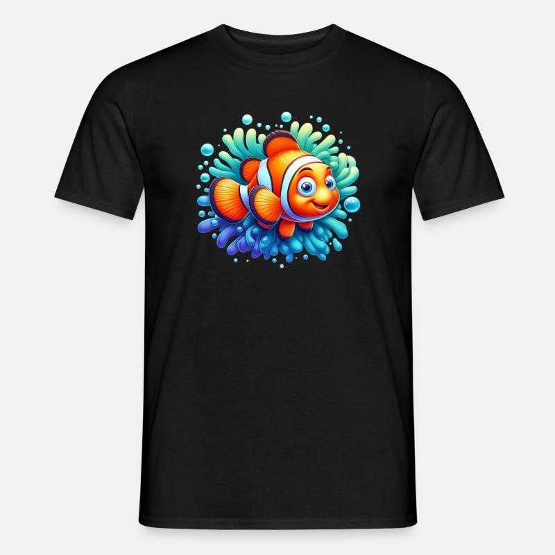 Clownfisch - Männer T-Shirt - Schwarz