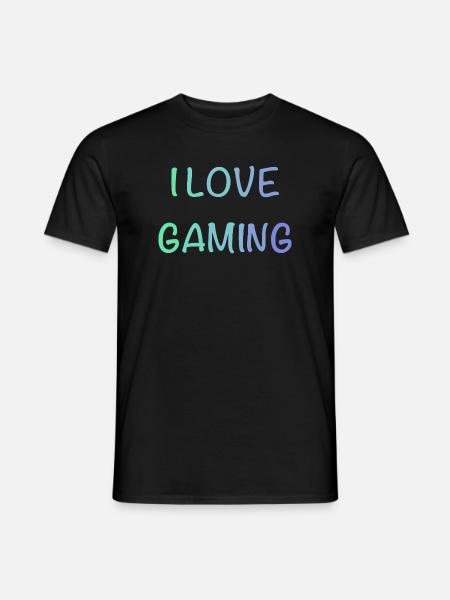 I Love Gaming - Men's T-Shirt - black