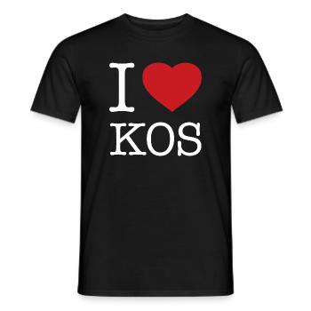 I LOVE KOS Greece Griechenland - Männer T-Shirt - Schwarz - Vorne - AI Model Male 178 light (178cm)