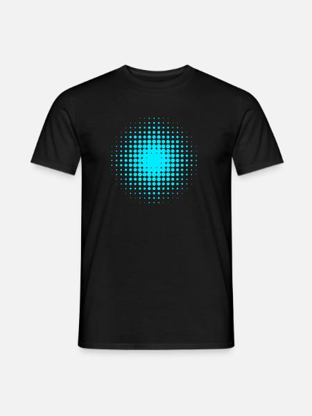Abstract Blue-Gray Dot Patterns - Men's T-Shirt - black