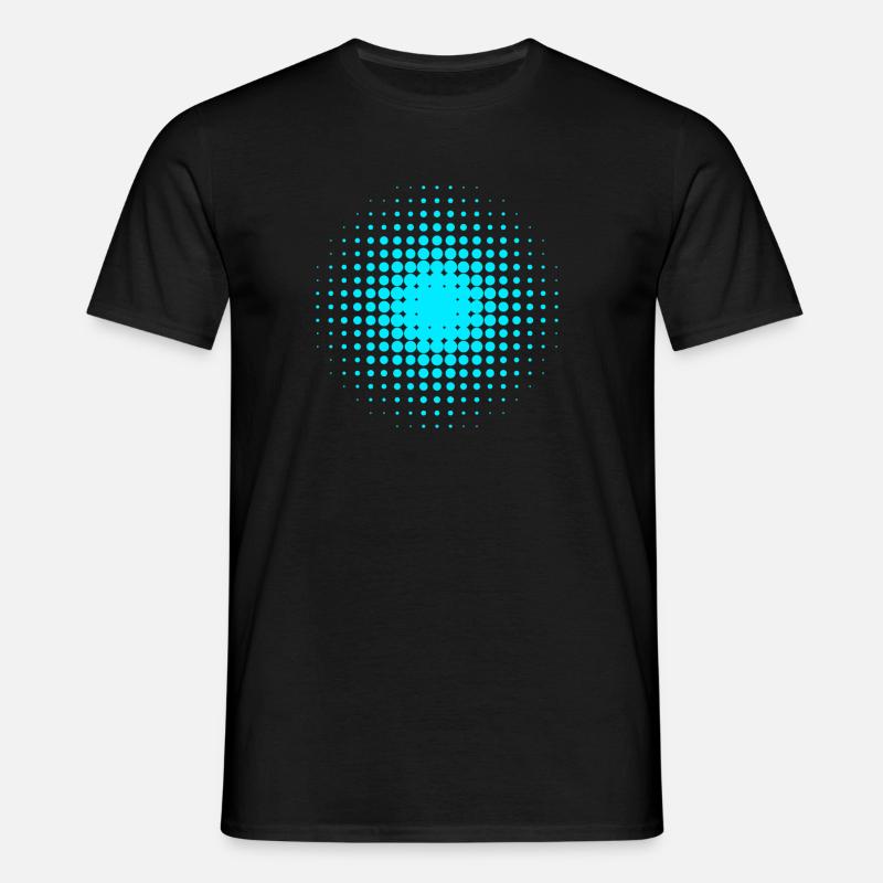 Abstract Blue-Gray Dot Patterns - Men's T-Shirt - black