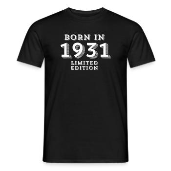 93 Jahre, Geburtsjahr, Geburtsdatum - Männer T-Shirt - Schwarz - Vorne - AI Model Male 178 light (178cm)