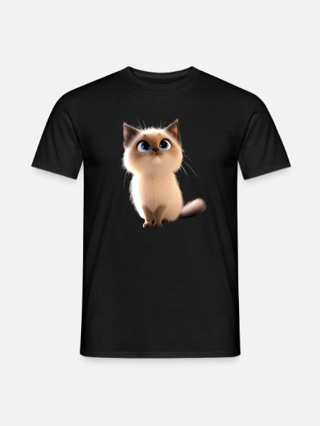 Chat Birman Chat Birman Sacré Chat Birman Mignon Chats Birmans - T-shirt homme - noir