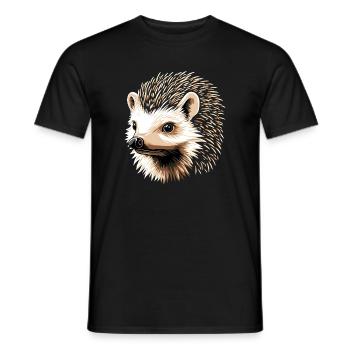 Igel Weißbauchigel Stacheligel Liebe Süßer Igel - Männer T-Shirt - Schwarz - Vorne - AI Model Male 178 light (178cm)