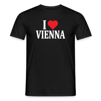 t-shirt I love Vienna t-shirt gift idea - Men's T-Shirt - black - Front - AI Model Male 178 light (178cm)