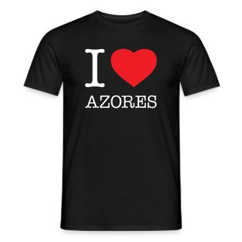 I LOVE AZORES Azoren - Men's T-Shirt - black - Front - AI Model Male 178 light (178cm)