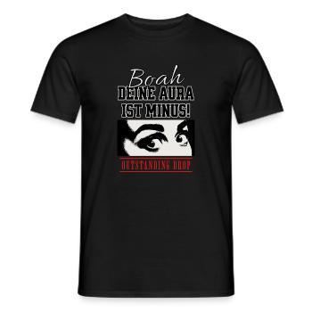 **Deine Aura** Streetwear - Männer T-Shirt - Schwarz - Vorne - AI Model Male 178 light (178cm)