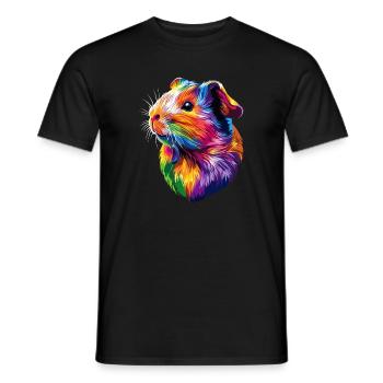 Cochon d’Inde Rongeurs Capybara Rongeur mignon - T-shirt homme - noir - Devant - AI Model Male 178 light (178cm)