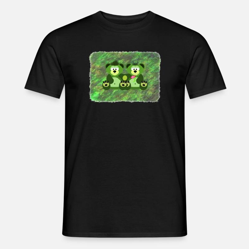 Moosbären - Männer T-Shirt - Schwarz