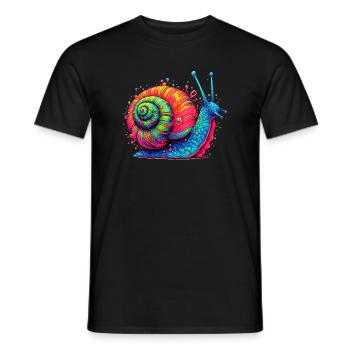 Snail - Men's T-Shirt - black - Front - AI Model Male 178 light (178cm)