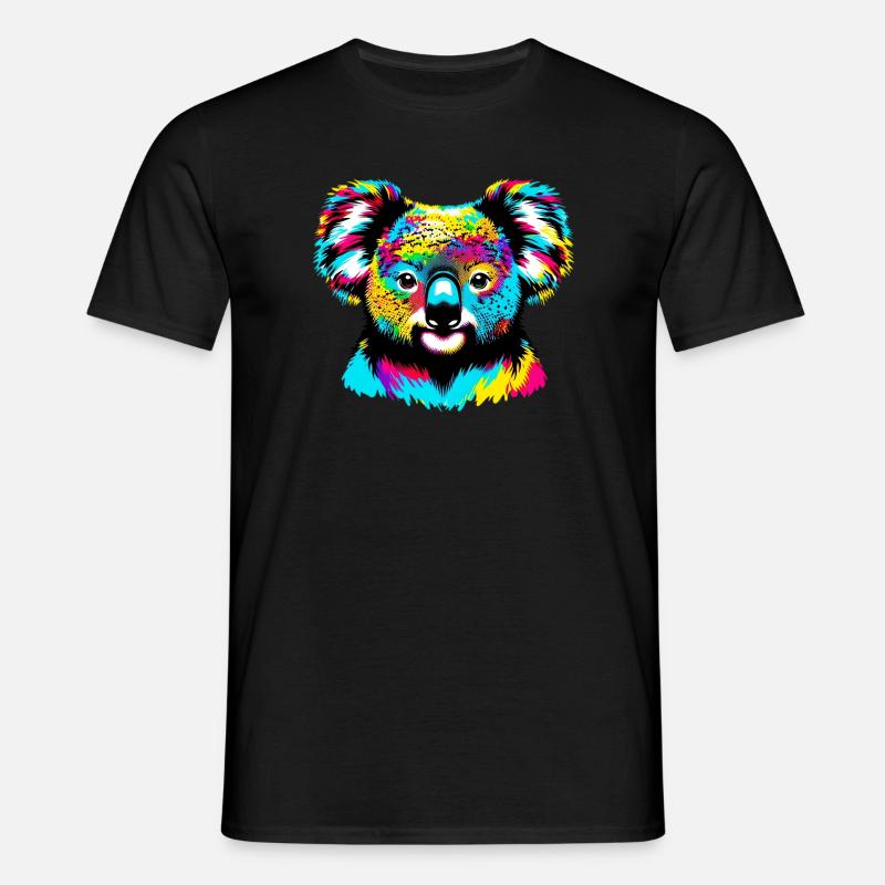 Koala - Männer T-Shirt - Schwarz