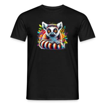 Lemur - Männer T-Shirt - Schwarz - Vorne - AI Model Male 178 light (178cm)